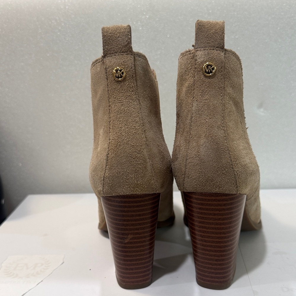 Michael Kors Beige Suede Ankle Boots - Picture 3 of 9